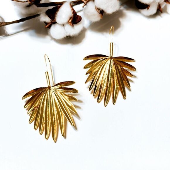 Maple leaf dangle earrings N70 - Picture 5 of 7